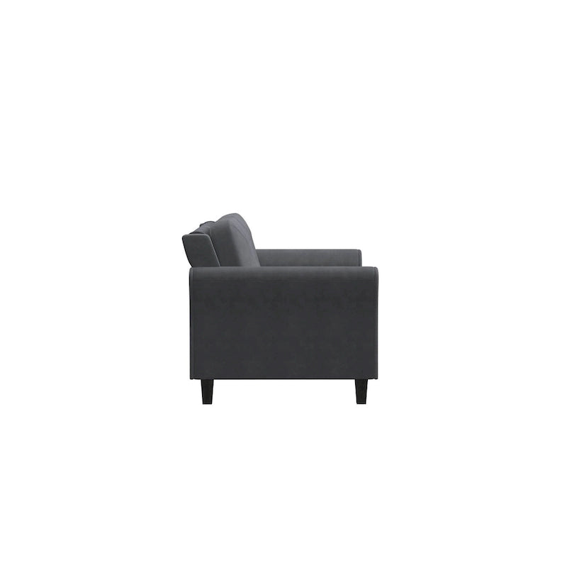 Modernes Mikrofaser-Loveseat mit getufteten Rückenkissen