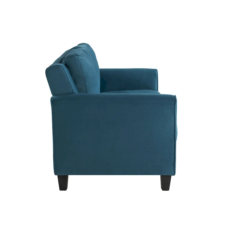 Modernes Mikrofaser-Loveseat mit getufteten Rückenkissen