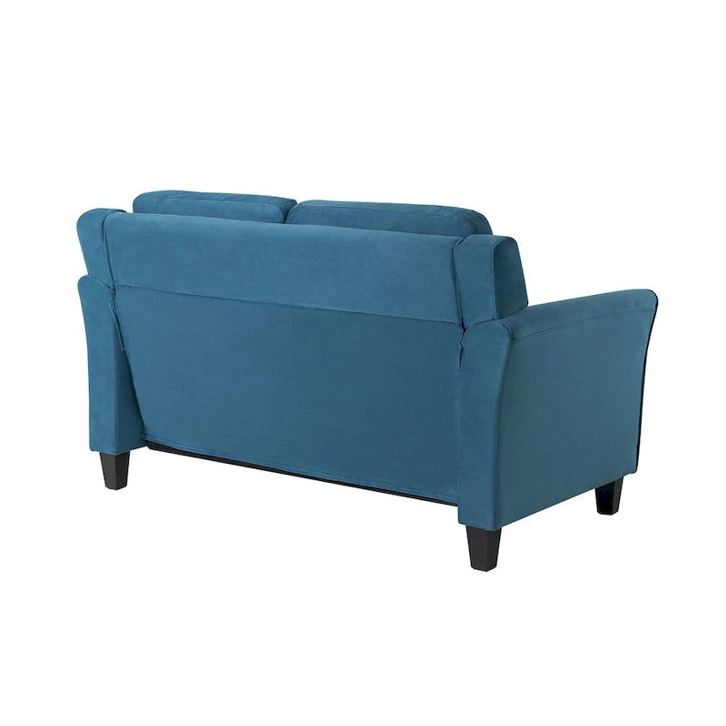 Modernes Mikrofaser-Loveseat mit getufteten Rückenkissen