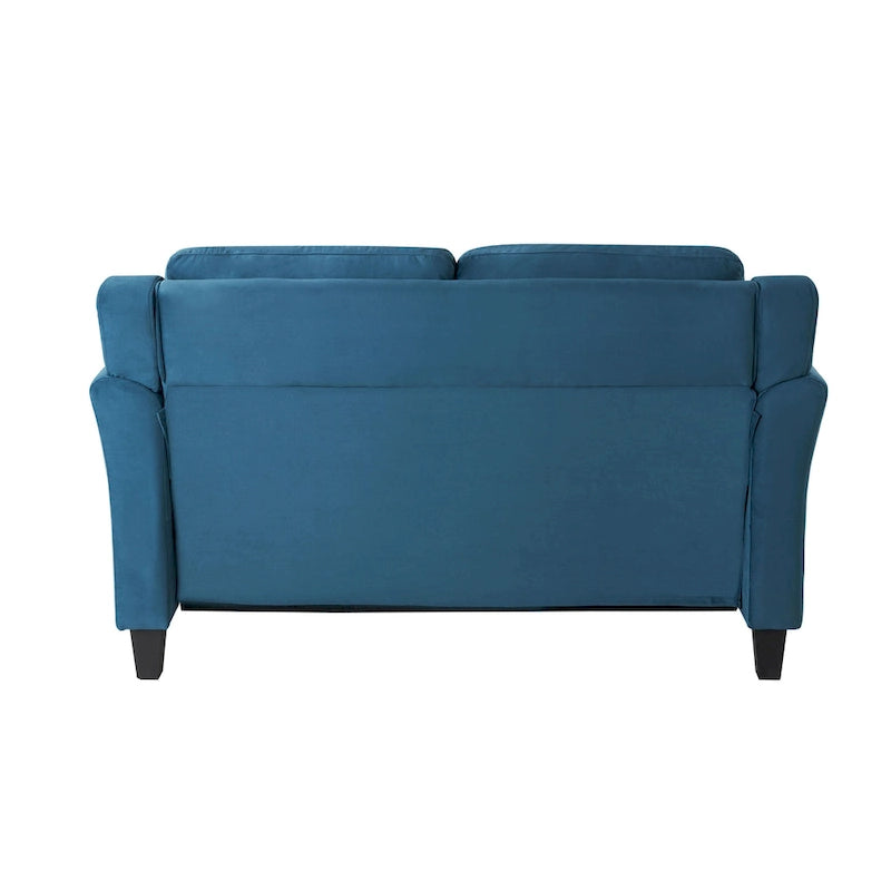 Modernes Mikrofaser-Loveseat mit getufteten Rückenkissen