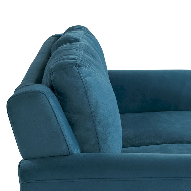 Modernes Mikrofaser-Loveseat mit getufteten Rückenkissen