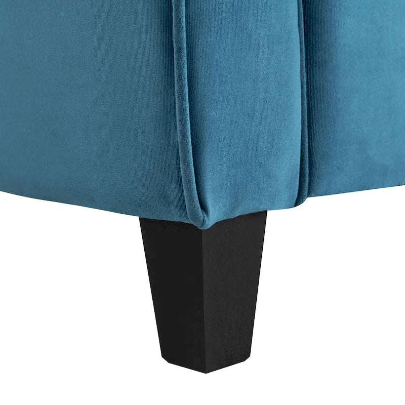Modernes Mikrofaser-Loveseat mit getufteten Rückenkissen