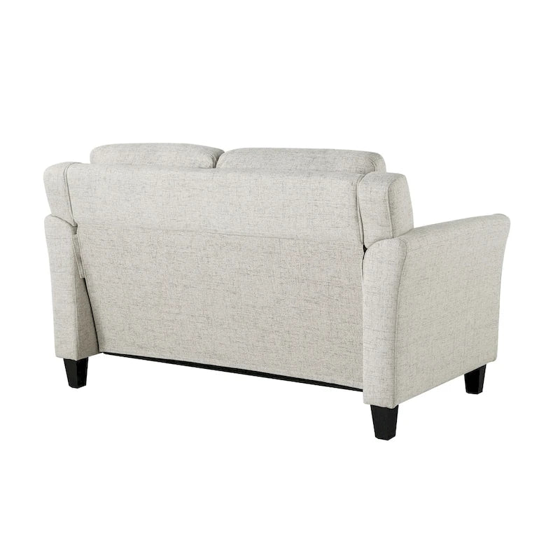 Modernes Mikrofaser-Loveseat mit getufteten Rückenkissen