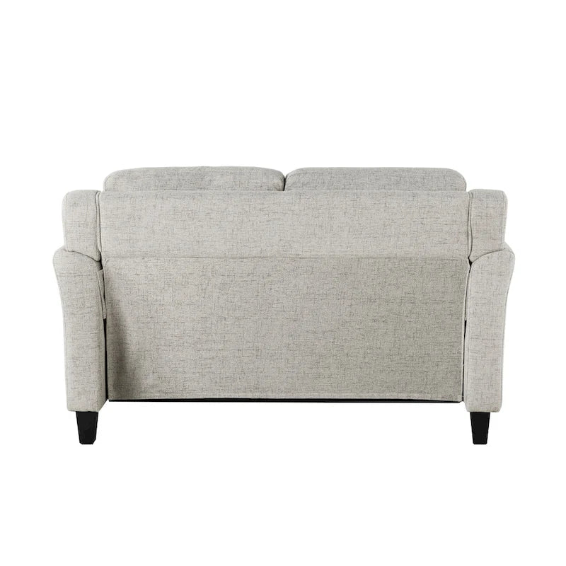 Modernes Mikrofaser-Loveseat mit getufteten Rückenkissen