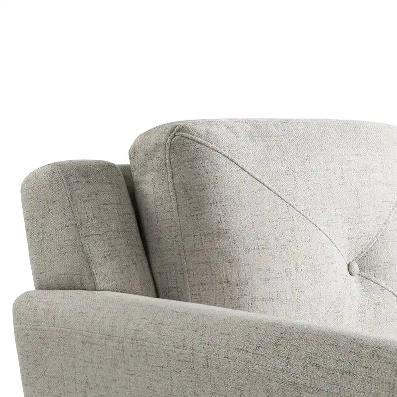 Modernes Mikrofaser-Loveseat mit getufteten Rückenkissen