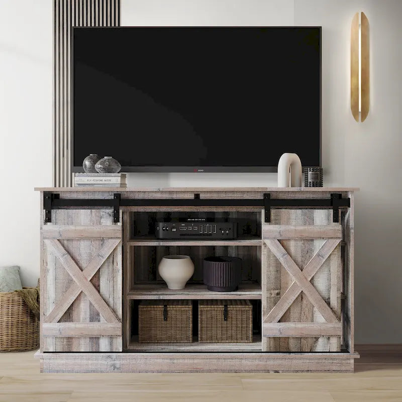 TV-Konsole im Vintage-Stil mit X-förmigem Gestell