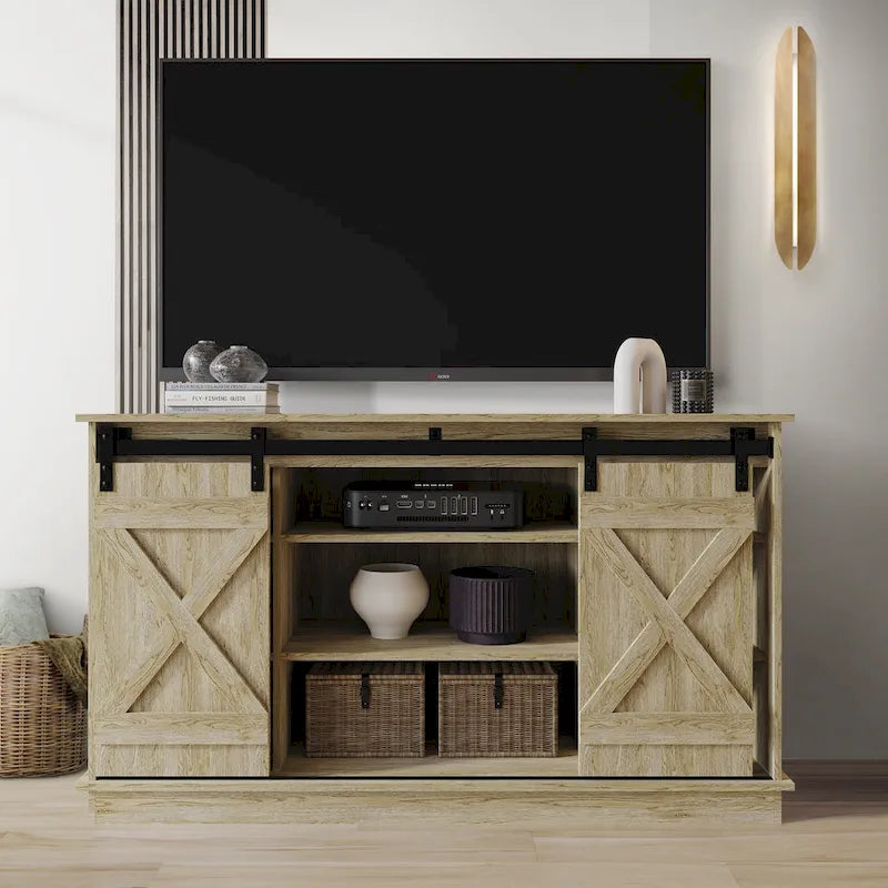 TV-Konsole im Vintage-Stil mit X-förmigem Gestell
