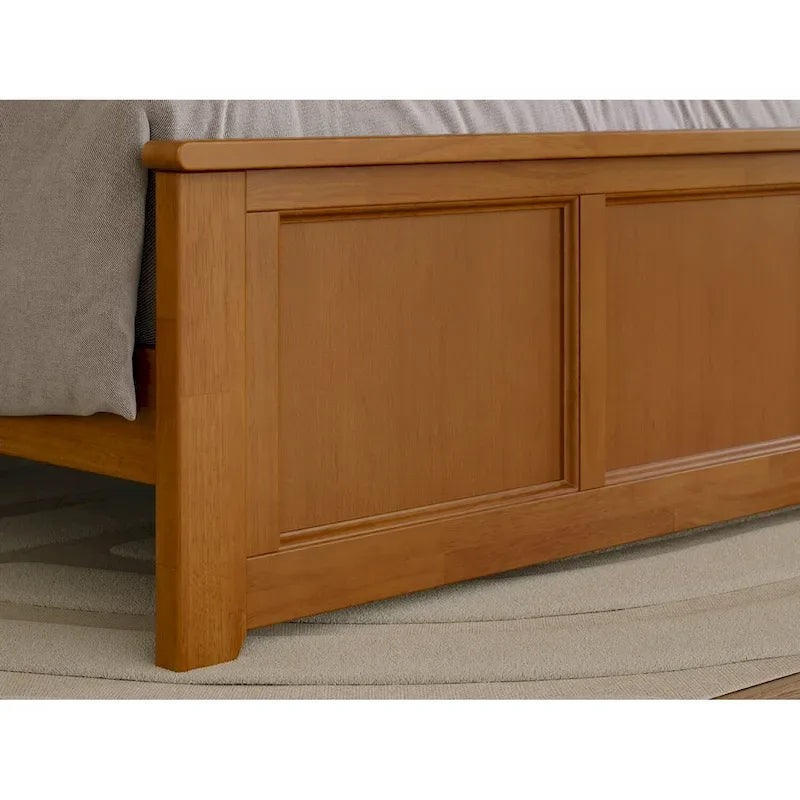 Massivholz-Fundamentbett mit passendem Fußteil