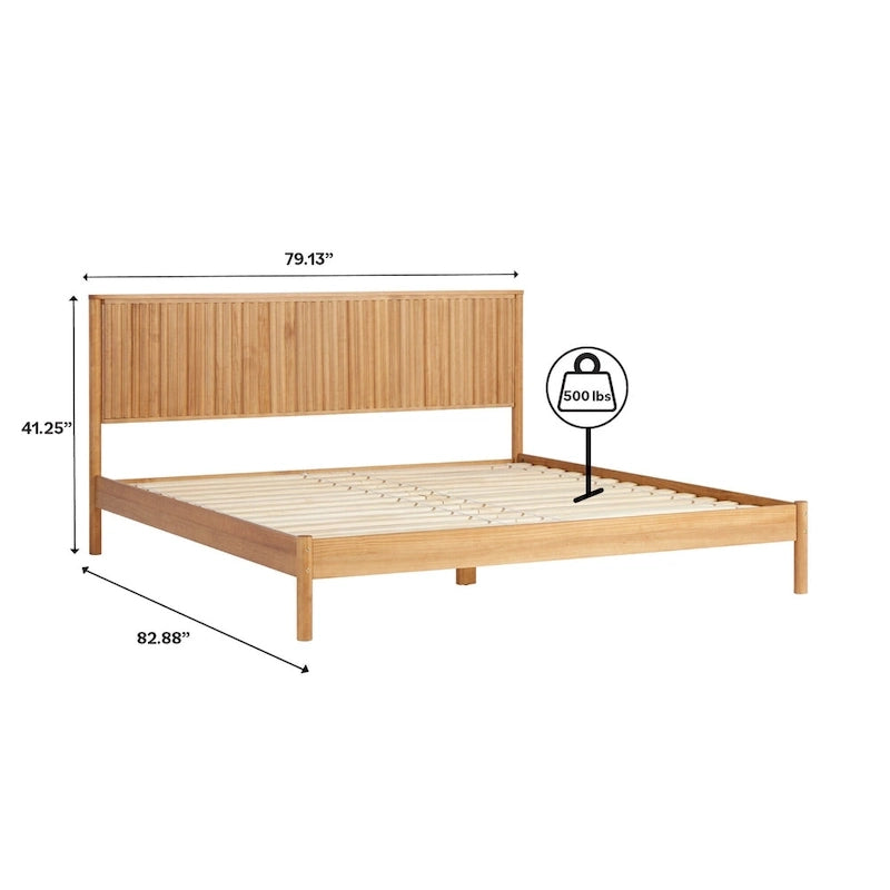 Übergangs-Massivholz-Kingsize-Bett