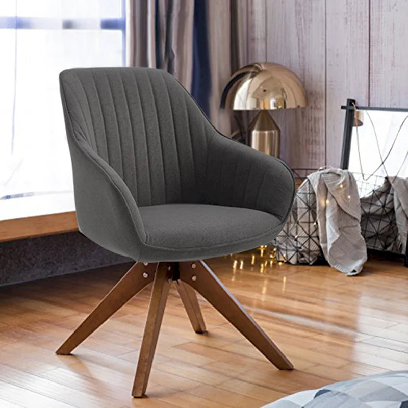 Moderner Home-Office-Drehsessel mit Holzbeinen
