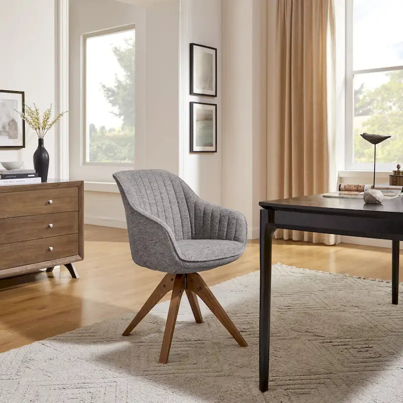 Moderner Home-Office-Drehsessel mit Holzbeinen