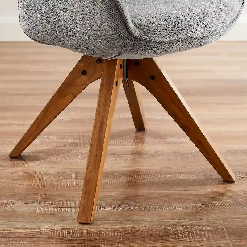 Moderner Home-Office-Drehsessel mit Holzbeinen