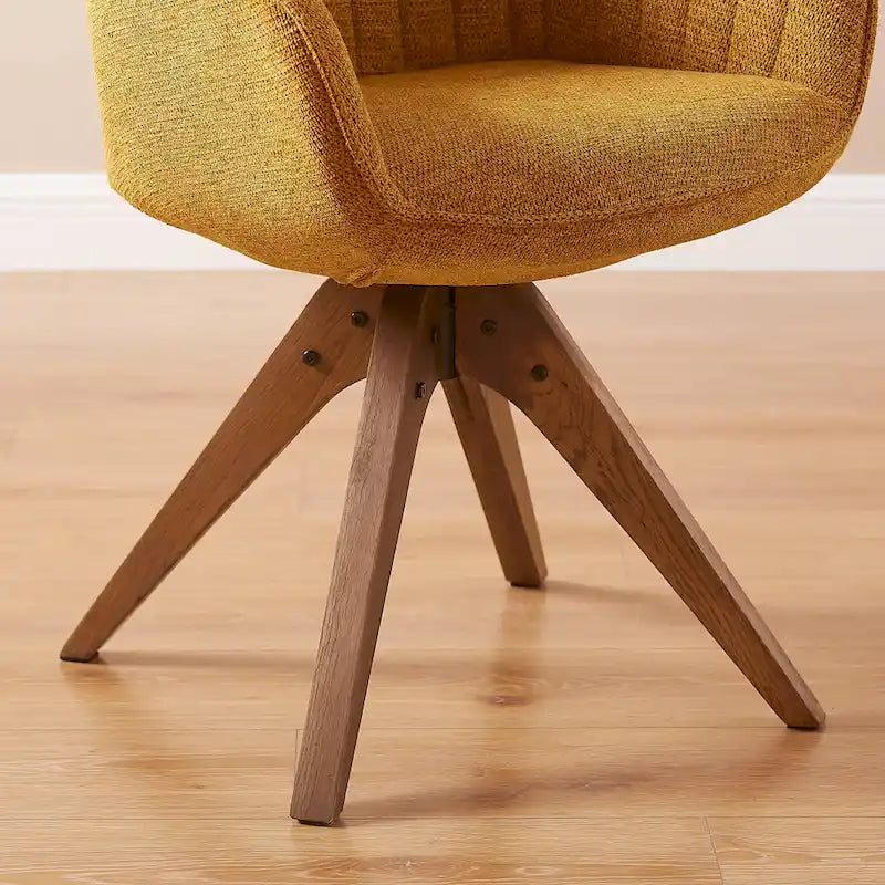 Moderner Home-Office-Drehsessel mit Holzbeinen