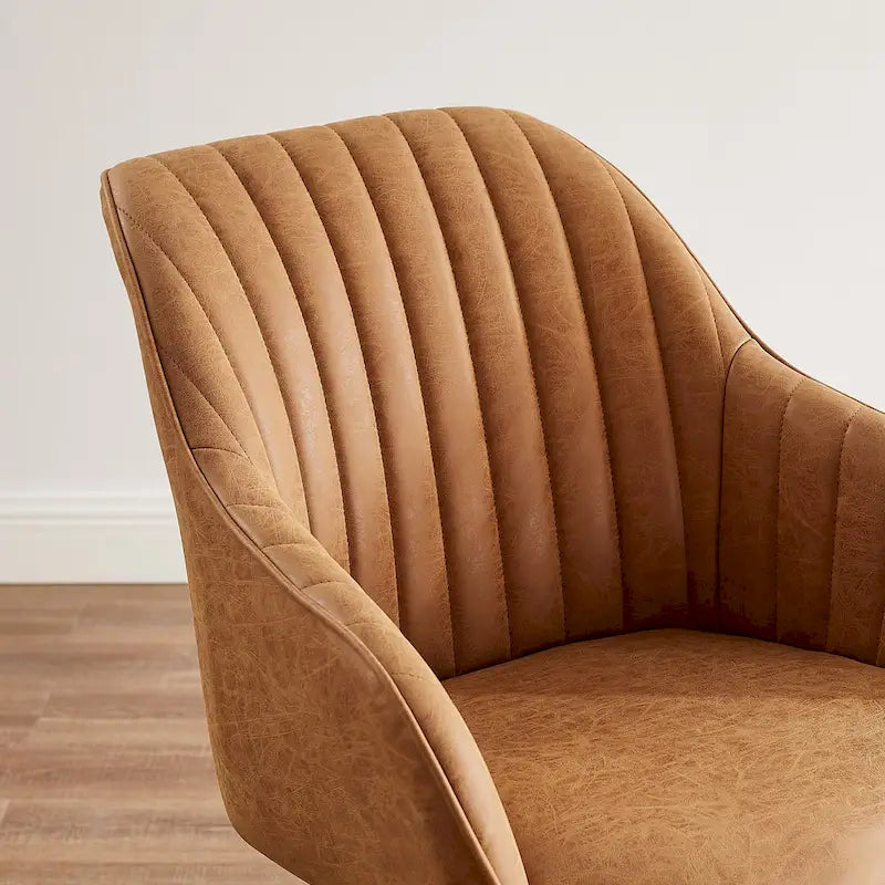 Moderner Home-Office-Drehsessel mit Holzbeinen
