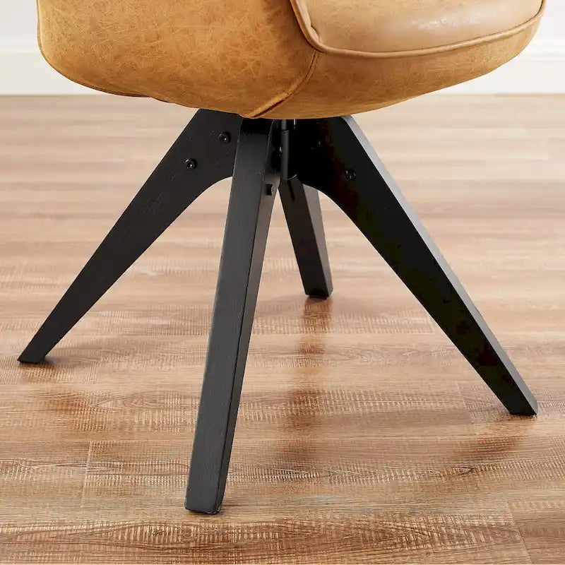 Moderner Home-Office-Drehsessel mit Holzbeinen