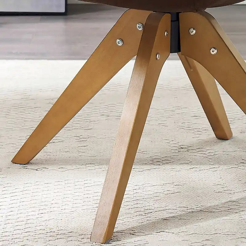 Moderner Home-Office-Drehsessel mit Holzbeinen