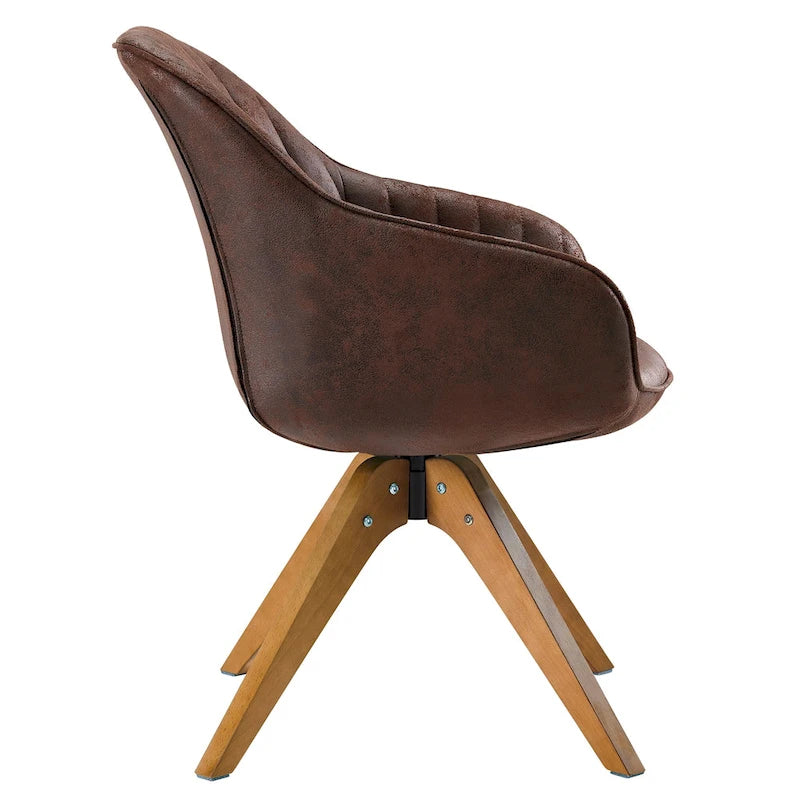 Moderner Home-Office-Drehsessel mit Holzbeinen