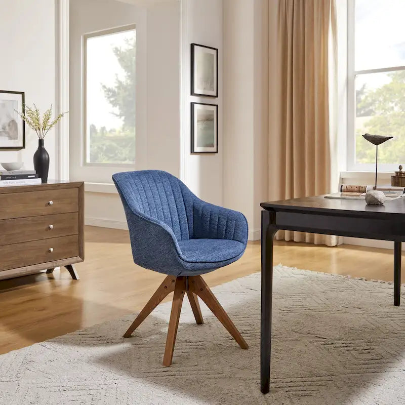 Moderner Home-Office-Drehsessel mit Holzbeinen