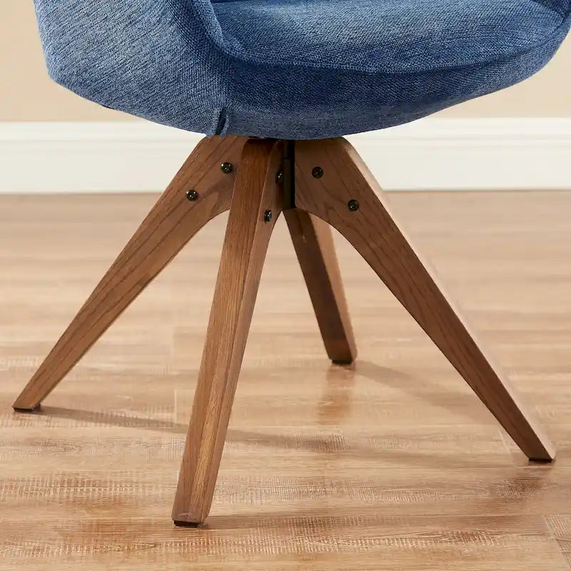 Moderner Home-Office-Drehsessel mit Holzbeinen
