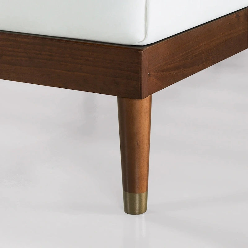 Deluxe Mid-Century Plattformbett aus Holz