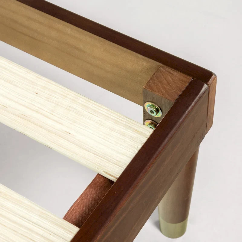 Deluxe Mid-Century Plattformbett aus Holz