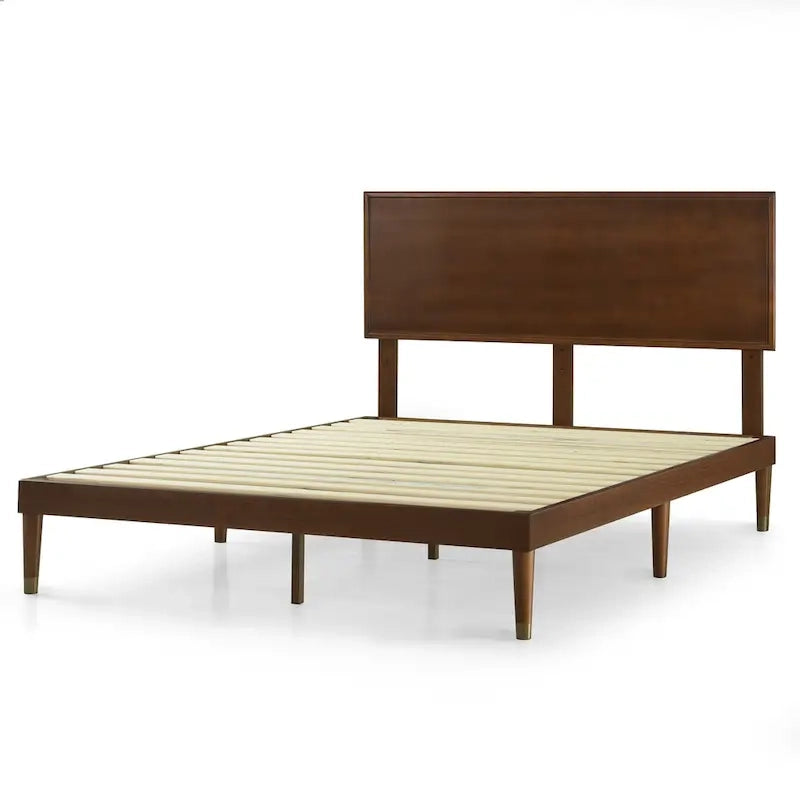 Deluxe Mid-Century Plattformbett aus Holz