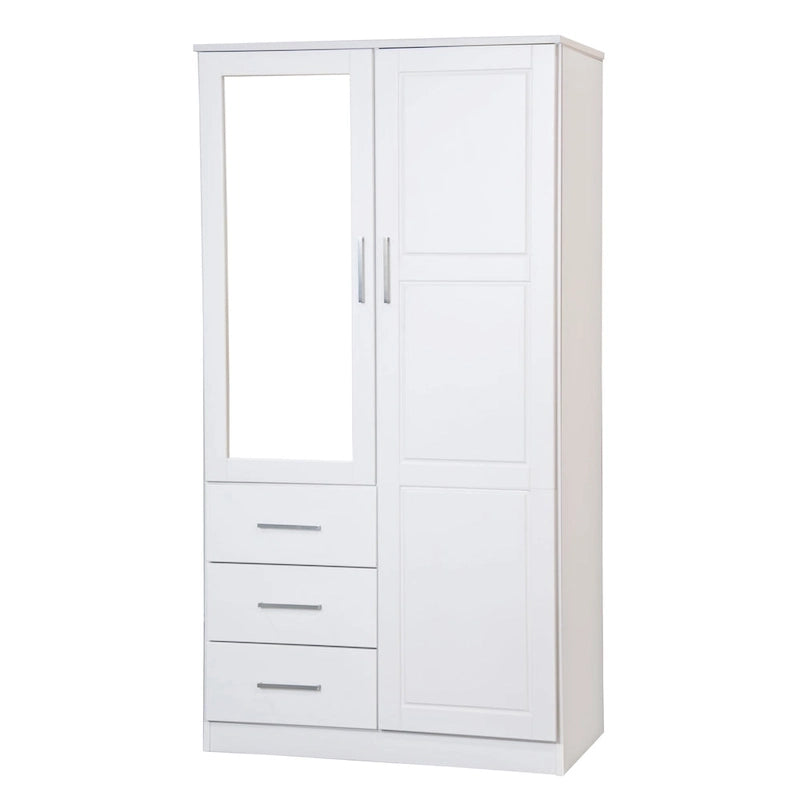 100 % Massivholz-Kleiderschrank mit Massivholz- oder Spiegeltüren