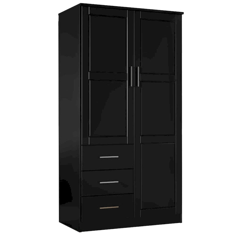100 % Massivholz-Kleiderschrank mit Massivholz- oder Spiegeltüren