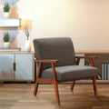 Mid-Century Sessel mit angewinkelten Holzbeinen