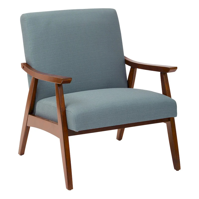 Mid-Century Sessel mit angewinkelten Holzbeinen