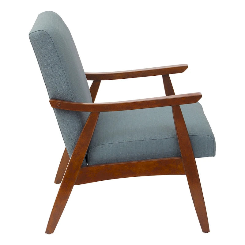 Mid-Century Sessel mit angewinkelten Holzbeinen