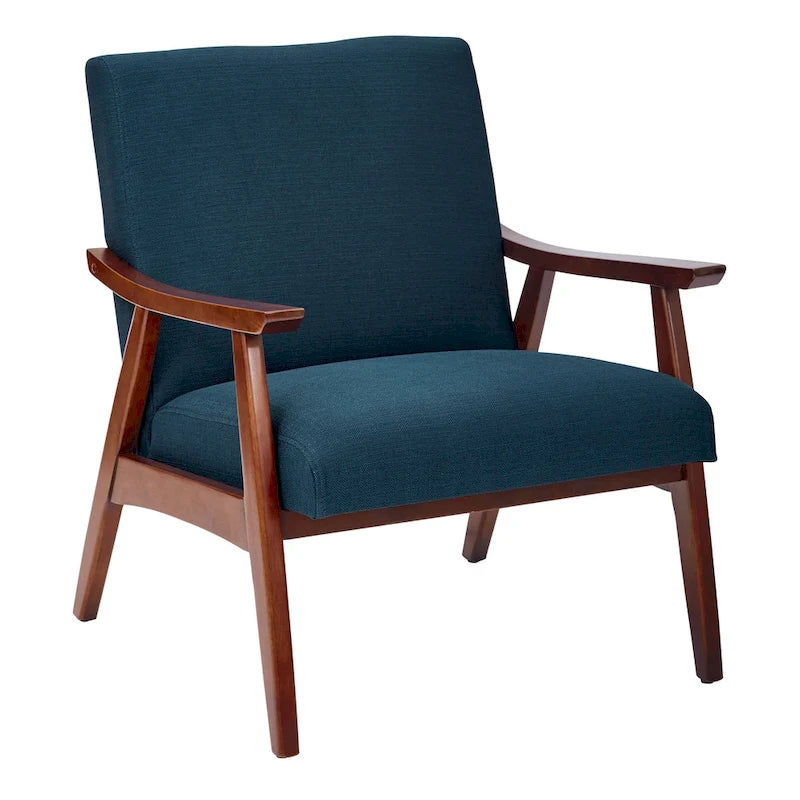 Mid-Century Sessel mit angewinkelten Holzbeinen