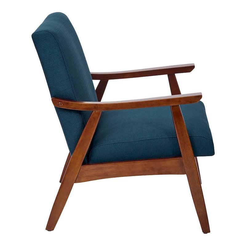 Mid-Century Sessel mit angewinkelten Holzbeinen