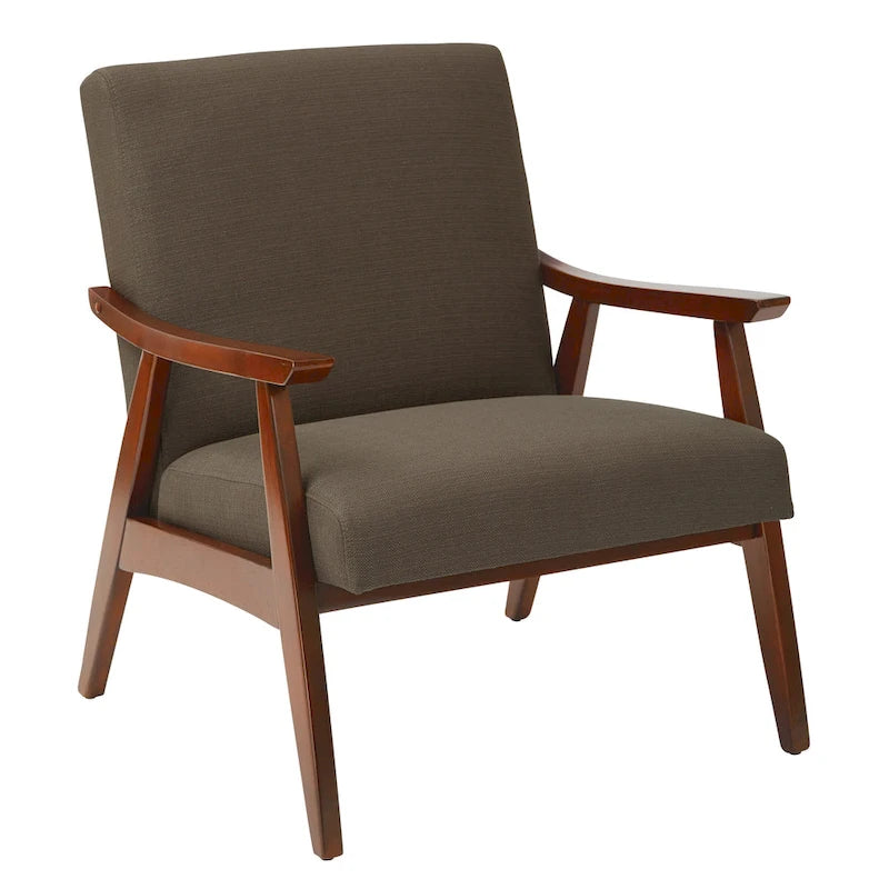 Mid-Century Sessel mit angewinkelten Holzbeinen