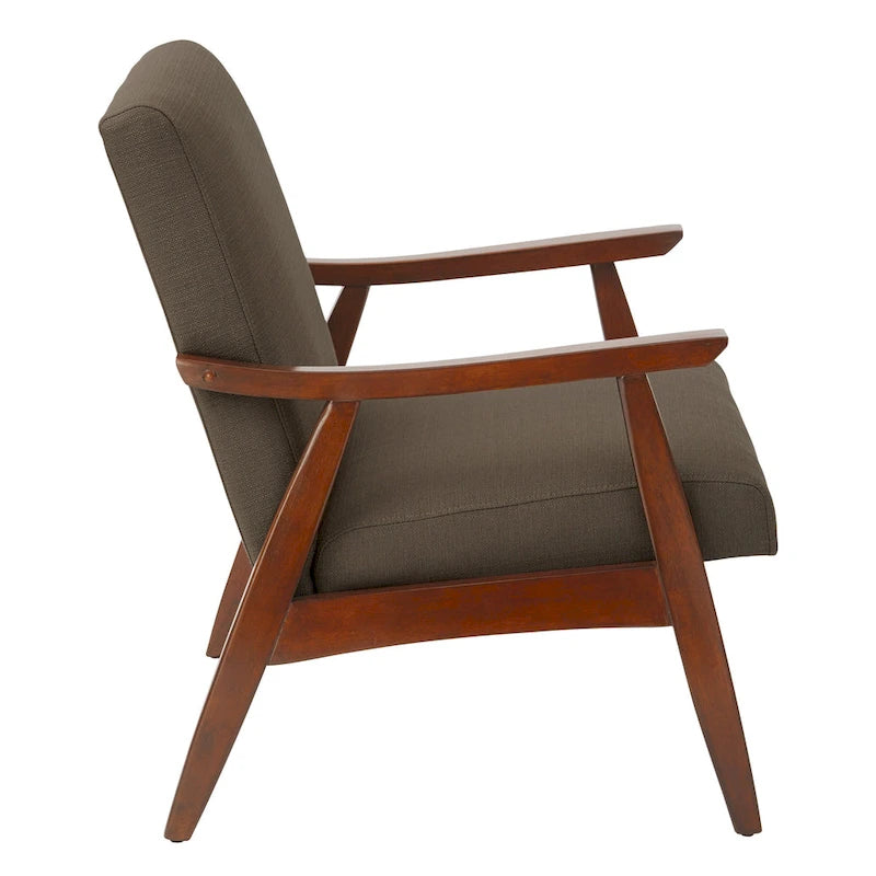 Mid-Century Sessel mit angewinkelten Holzbeinen