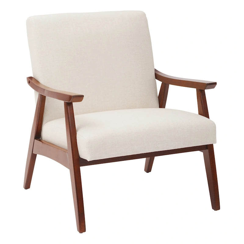 Mid-Century Sessel mit angewinkelten Holzbeinen