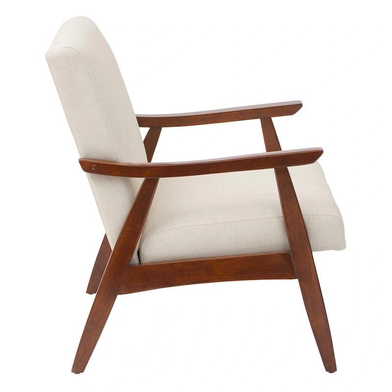 Mid-Century Sessel mit angewinkelten Holzbeinen