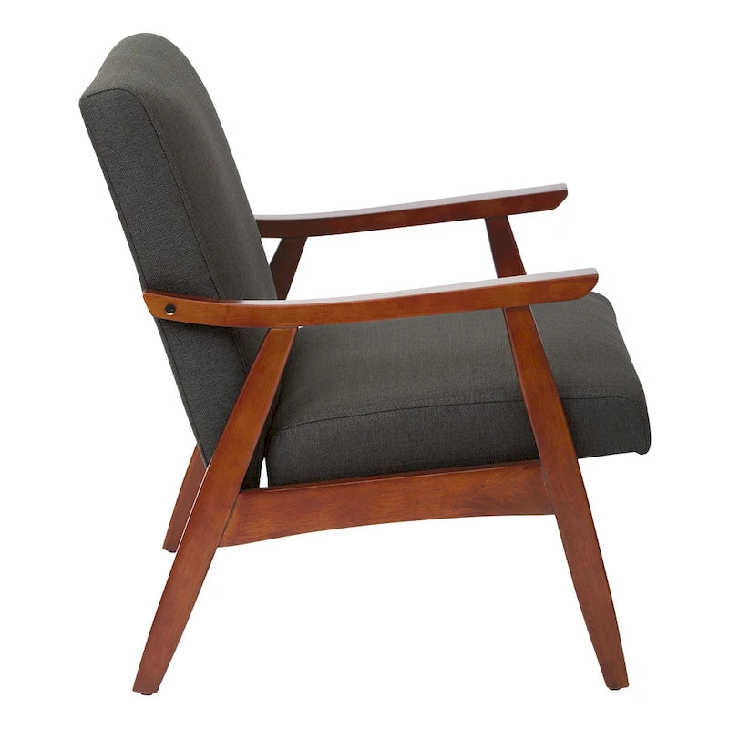 Mid-Century Sessel mit angewinkelten Holzbeinen