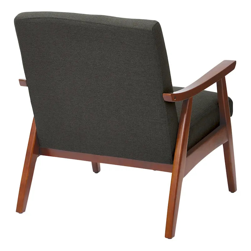 Mid-Century Sessel mit angewinkelten Holzbeinen