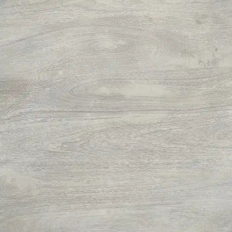 Runder Esstisch aus handgefertigtem Mangoholz, 42 Zoll – Washed White/Grau