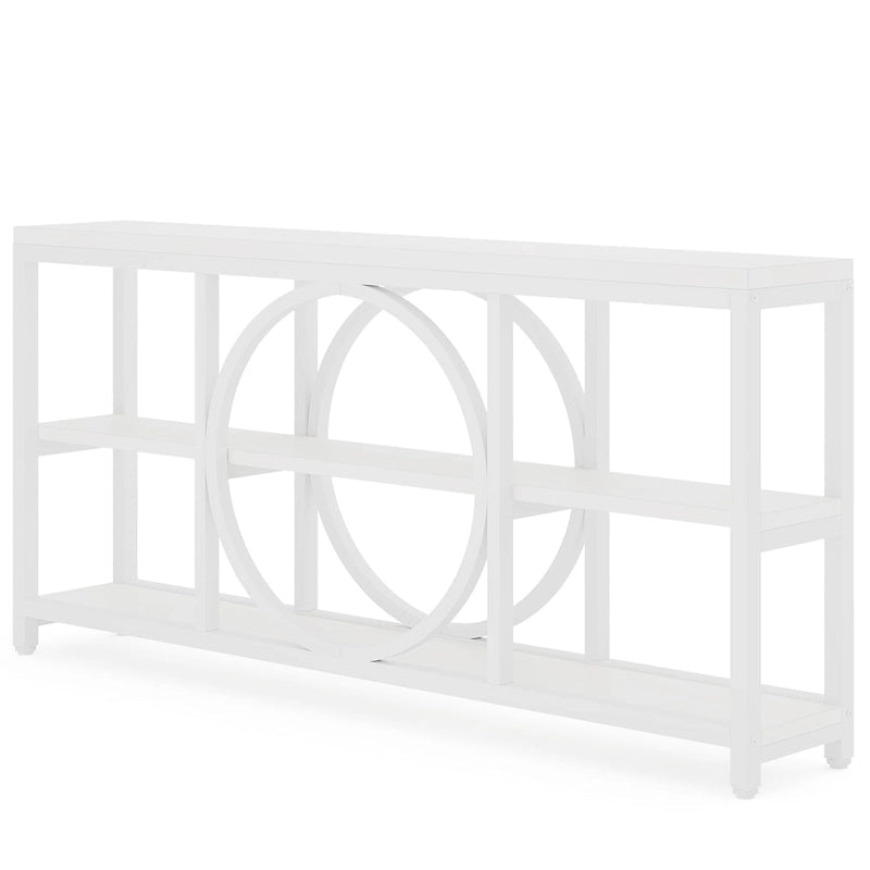 70.9" Industrial Sofa Konsolentisch mit Metallbeinen - 3 Ebenen