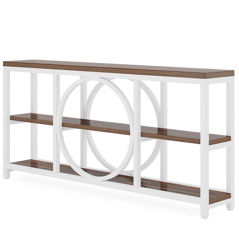 70.9" Industrial Sofa Konsolentisch mit Metallbeinen - 3 Ebenen