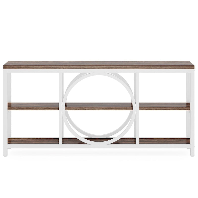 70.9" Industrial Sofa Konsolentisch mit Metallbeinen - 3 Ebenen