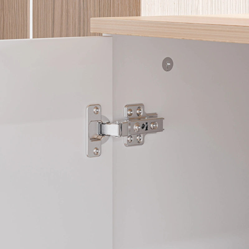 63" höhenverstellbarer Schreibtisch mit integriertem Schrank und Schubladen