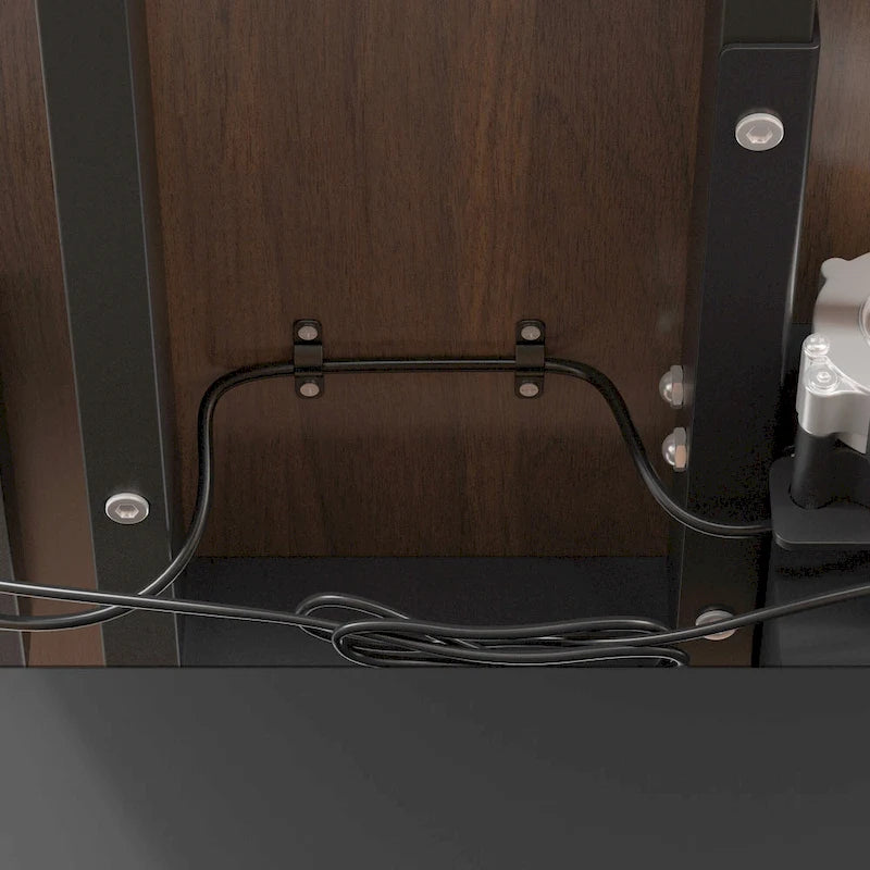63" höhenverstellbarer Schreibtisch mit integriertem Schrank und Schubladen