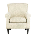 Rot/Elfenbein Floral Clubsessel - 30Bx33Tx35H