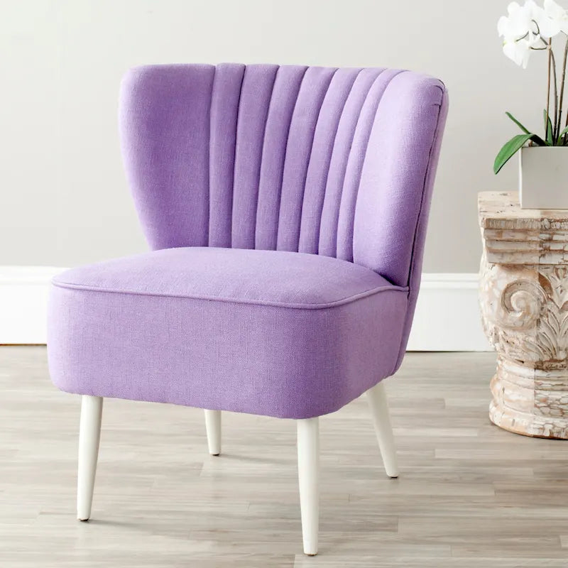 Mid-Century Akzentstuhl mit Regenbogenstreifen - 24B x 28T x 30H