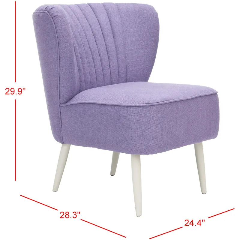 Mid-Century Akzentstuhl mit Regenbogenstreifen - 24B x 28T x 30H