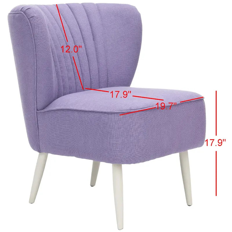 Mid-Century Akzentstuhl mit Regenbogenstreifen - 24B x 28T x 30H