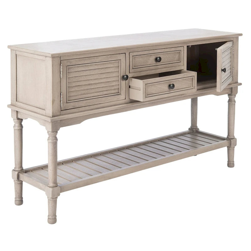 2-Schubladen-2-Türen-Konsolentisch – 119B x 33T x 76H cm
